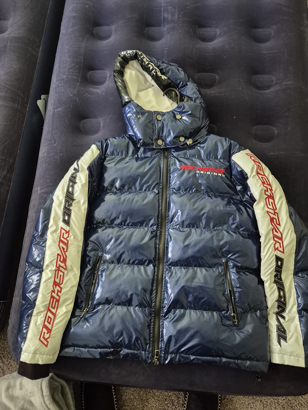 Rockstar Original Men's Navy + Cream Puffer Jacket